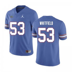 Men's Florida Gators #53 Chase Whitfield NCAA Nike Blue Authentic Stitched College Football Jersey VBU7862EY